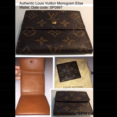 louis vuitton elise wallet date code